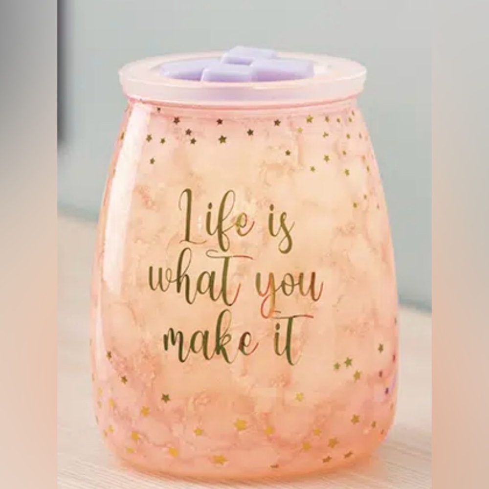 Scentsy Pink and Gold Candle Holder